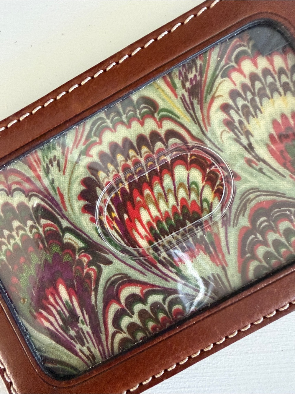 Dooney & Bourke Chestnut Brown Leather Card & Key Sleeve - Picture 3 of 4